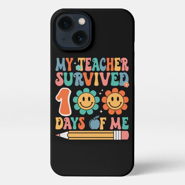 Coque iPhone Mon professeur a survécu 100 jours de moi (Verso)