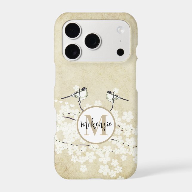 Coque iphone Monogram Purple Rose Cherry Blossoms (Verso)