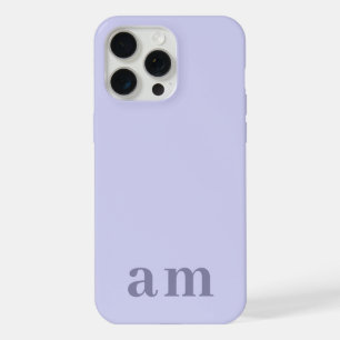Monogramme 2 Initiales Bleu Heather Minimaliste