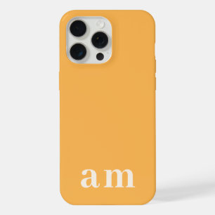 Monogramme 2 Initiales Jaune-Orange Minimaliste