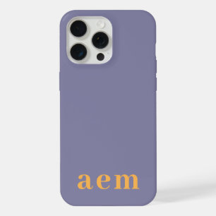 Monogramme 3 Initiales Jaune & Bleu Minimaliste