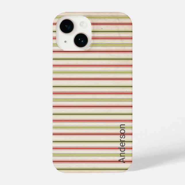 Coque iPhone Monogramme de la ligne moderne Eligant Retro (Verso)
