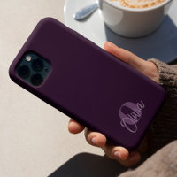 Monogramme de script moderne monochrome violet coo
