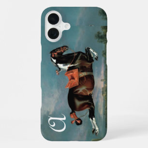 Coque iPhone 16 Plus Monogramme d'élevage du Cheval Piebald "Cehero"
