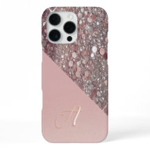 Monogramme élégant en or rose