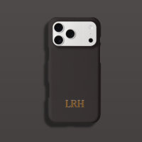 Monogramme Initial Minimaliste Chocolat Miel 