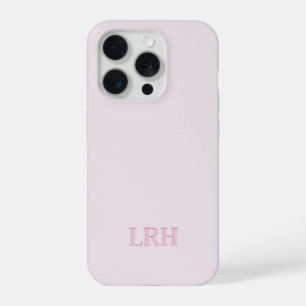 Monogramme initial minimaliste moderne rose