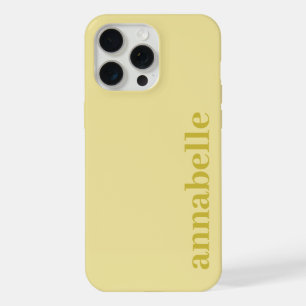 Monogramme latéral Nom Jaune Pâle & Minimaliste Ve