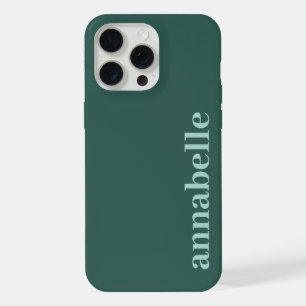 Monogramme latéral Nom Sea Green & Teal Minimalist