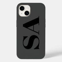monogramme minimal noir moderne