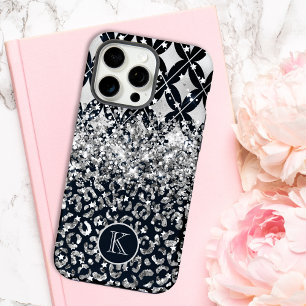 Monogramme Moderne Imprimé Léopard Paillettes Pers