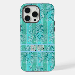 Monogramme personnalisé de Motif de licorne verte