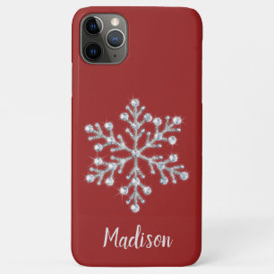 Coque iphone Monogramme rouge étincelant