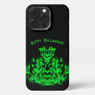 Etui iPhone 13 Pro Monstre de flamme dans le ciel étoilé