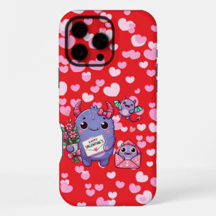 Coque iPhone 16 Pro Max Monstre mignon de la Saint-Valentin 