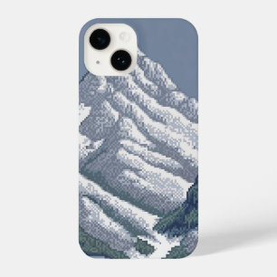 Coque Pour iPhone 14 montagnes enneigées pixélisées