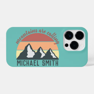 Coque Pour iPhone 14 Plus Montagnes pastel vintage appellent monogramme ciel