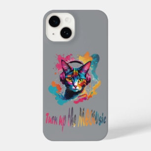 Coque Pour iPhone 14 Monter la méowsic - meilleure musique de chat colo