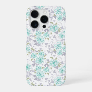 Coque iPhone 16 Pro Mosaïque, fleurs