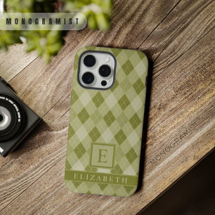 Motif à carreaux personnalisable vert olive gris s