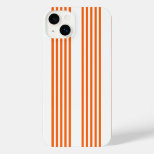 Motif à cinq bandes orange et blanc