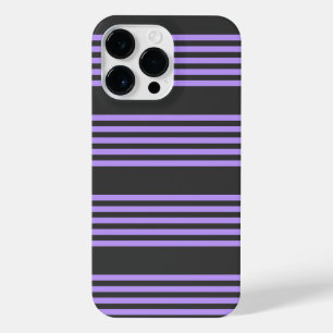 Coque Pour Pour iPhone 14 Pro Max Motif à cinq bandes violet et charbon de bois