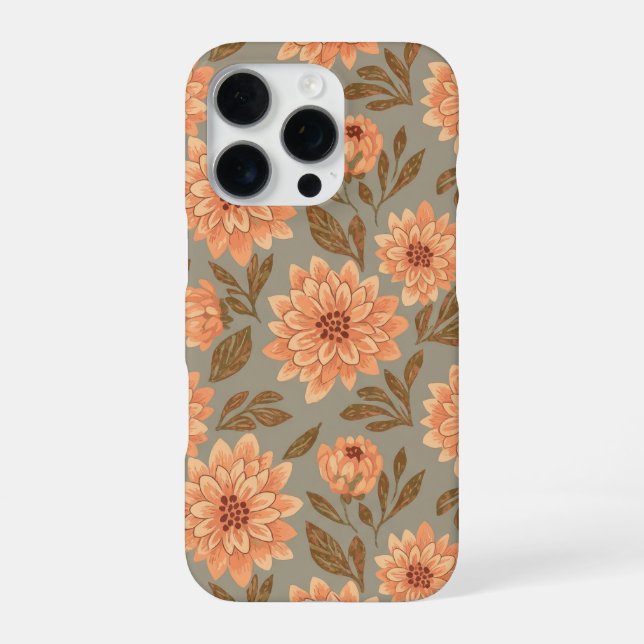 Coque iPhone Motif à fleurs Dahlia (Verso)