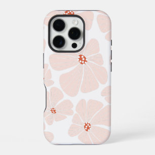 Coque iPhone 16 Pro motif Abstrait à fleurs rétro sans couture