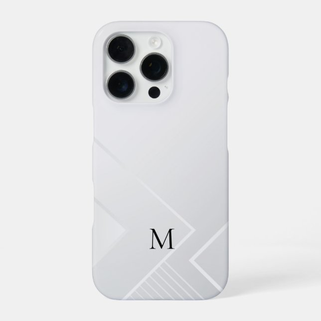 Coque iPhone Motif Blanc Moderne (Verso)