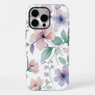 Coque iPhone 16 Pro Max Motif botanique, couleur pastel