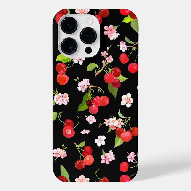 Coque iPhone Motif cerise 2 (Verso)