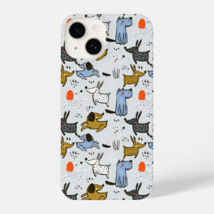 Coque Pour iPhone 14 Motif chien mignon Doodle
