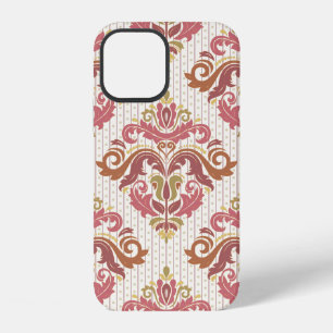 Coque iPhone 12 Motif classique sans couture. Damas orienté coloré