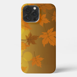 Etui iPhone 13 Pro Max Motif d'automne avec feuilles d'érable en chute et