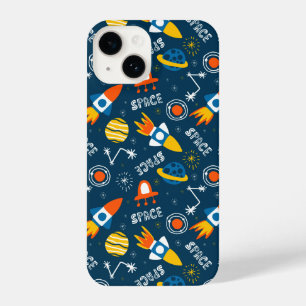 Coque Pour iPhone 14 Motif d'aventures spatiales colorées