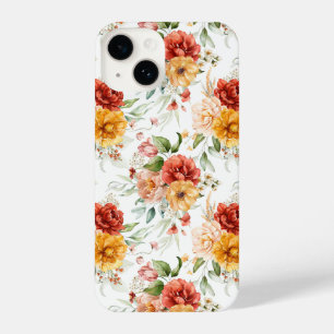 Coque Pour iPhone 14 Motif de bouquet de fleurs Red Peony