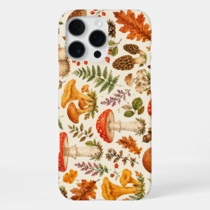 Coque iPhone 16 Pro Max Motif de champignon automnal à l'aquarelle