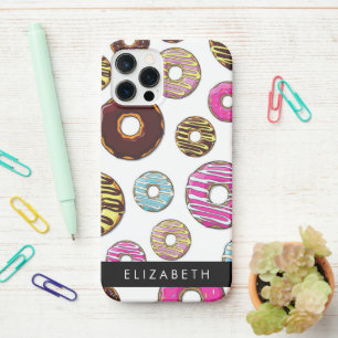 Coque iPhone 12 Pro Motif De Donuts, De Donuts Colorés, Votre Nom