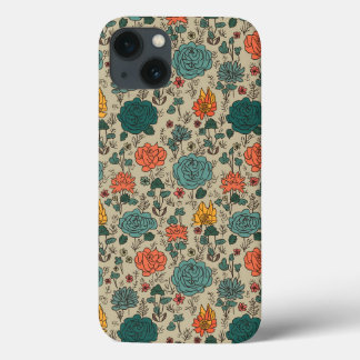 Coque iphone Motif de fleurs rétro