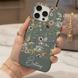 Motif de fleurs sauvages aquarelle boho