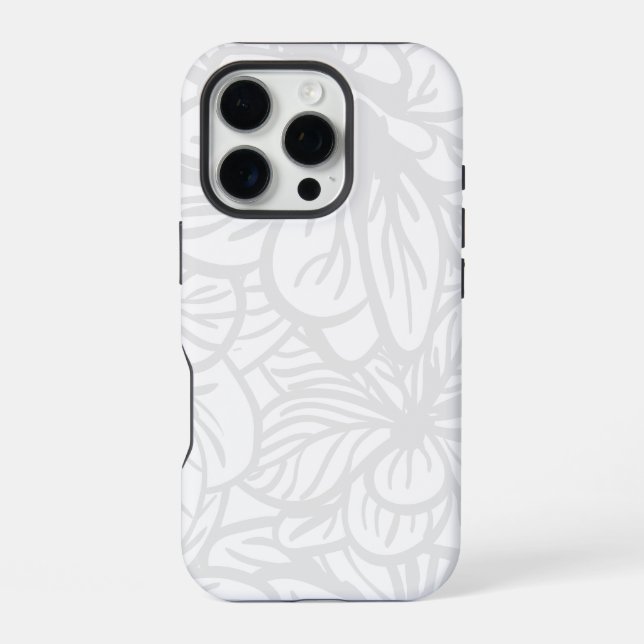 Coque iPhone Motif de fond blanc transparent (Verso)
