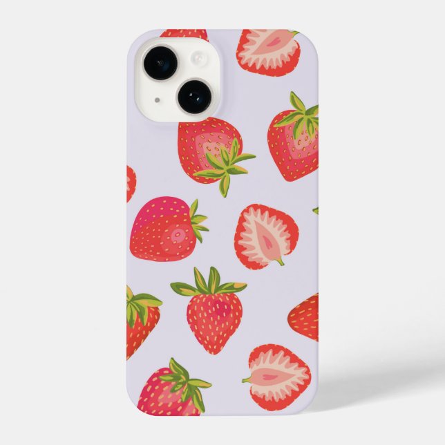 Coque iPhone Motif de fraises d'été (Verso)