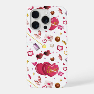 Motif de friandises et de cœurs roses fun pour la