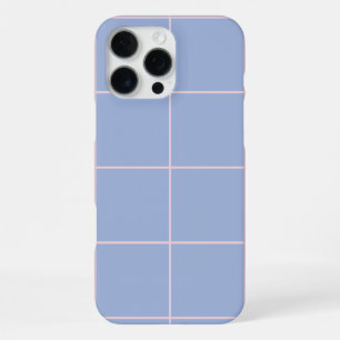Coque iPhone 16 Pro Max Motif de grille bleu clair et rose