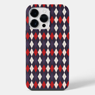 Coque Pour Pour iPhone 14 Pro Max Motif de Jacquard violet profond rouge