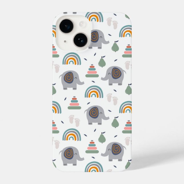 Coque iPhone Motif de jouets pour bébé mou (Verso)