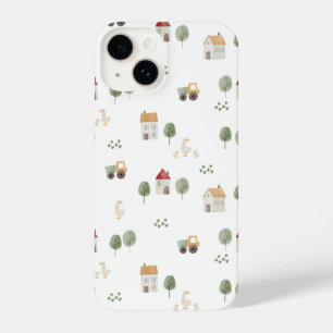 Coque Pour iPhone 14 Motif de la ferme d'aquarelle