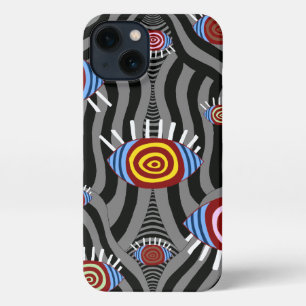 Etui iPhone 13 Motif de l'oeil psychédélique - Argument téléphoni
