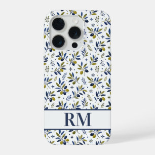 Motif de monogramme à l'olive de style country fra