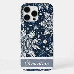 Coque iPhone 16 Pro Max Motif de Noël Snowflake